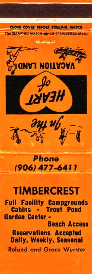 Timbercrest Cabins and Campground - Matchbook (newer photo)